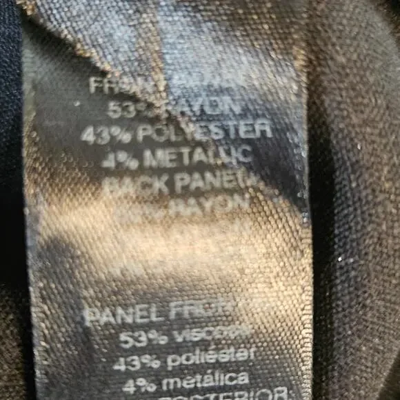 White House Black Market The Skinny Metallic Pants Sz 2 - Picture 11 of 13